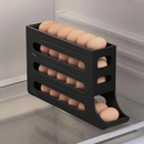 1/2 Peça Porta Ovos Deslizante Organizador Para Geladeira De 4 Camadas Automática Rolantes
