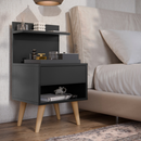 Kit com 2 Mesa de Cabeceira Retrô Com 1 Gaveta Sleep Decor - Cores