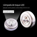 1/3/5 Unidade Leds Lâmpada Adesiva Sem Fio Touch De Pilha De Segurança Portátil Para Armário Casa