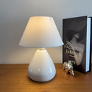 Abajur Luminária de Cerâmica Porcelana Gota Com Cúpula para Decoração Quarto Escritório Sala