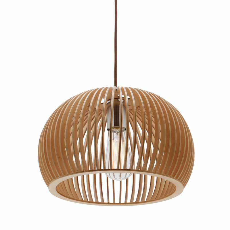 Pendente de Teto Lustre Grande de Sala em Madeira Mdf Decoração