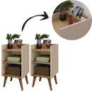 Kit 2 Mesa de Cabeceira ou Unitário para Quarto Charme Retrô Várias Cores Apoio de Cama Mesinha