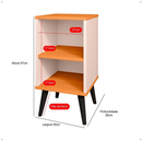 Kit 2 Mesa de Cabeceira ou Unitário para Quarto Charme Retrô Várias Cores Apoio de Cama Mesinha