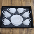 Xícara de café kit com 12 peças de Cerâmica em porcelana