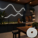 Mangueira LED Neon Flexível 5 Metros 12V Branco Frio | Iluminação Decorativa Premium