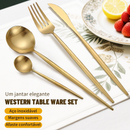 Opulent Oasis Kit Jogo Talheres Inox 24pçs Slim faqueiro Em Aço para cozinha utensílios domésticos