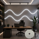 Mangueira LED Neon 12V 5 Metros Branco Frio com ou sem Fonte Luz Flexível IP67 para Decoração Interna e Externa