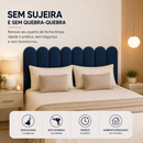 Kit 5 Até 10 Cabeceiras Estofada Cama Box Casal Moderna Luxo Modulada Sem Furo Autocolante 40cmx19cm Solteiro Queen King