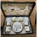 Xícara de café kit com 12 peças de Cerâmica em porcelana