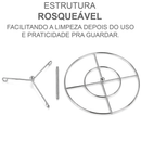 Kit Espetos Churrasco Para Air Fryer Com Rack Suporte Espetinho Ponta Grelha Portátil Multiuso Forno