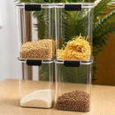 Monte Seu Kit Conjunto De Potes Herméticos em Acrílico Cristal com Trava Empilhável