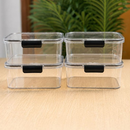 Monte Seu Kit Conjunto De Potes Herméticos em Acrílico Cristal com Trava Empilhável