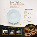 Kit 5 a 30 prato fundo com borda branco refeição churrasco festa jantar sopa Jogo de pratos plastico