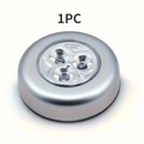 Lâmpada LED Adesiva Sem Fio Touch – Iluminação Portátil a Pilha para Armários e Casa (Kit 1/3/5 Unidades)