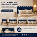 Kit 5 Até 10 Cabeceiras Estofada Cama Box Casal Moderna Luxo Modulada Sem Furo Autocolante 40cmx19cm Solteiro Queen King