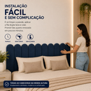Kit 5 Até 10 Cabeceiras Estofada Cama Box Casal Moderna Luxo Modulada Sem Furo Autocolante 40cmx19cm Solteiro Queen King