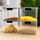 Monte Seu Kit Conjunto De Potes Herméticos em Acrílico Cristal com Trava Empilhável