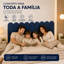 Kit 5 Até 10 Cabeceiras Estofada Cama Box Casal Moderna Luxo Modulada Sem Furo Autocolante 40cmx19cm Solteiro Queen King