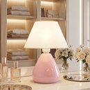 Abajur Luminária de Cerâmica Porcelana Gota Com Cúpula para Decoração Quarto Escritório Sala
