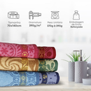 Kit Toalhas de Banho Estampada Grande 140x70cm Felpuda Macia Alta Qualidade Bordada Sortida