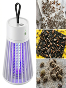 Luminária LED UV Anti Mosquito USB Para Insetos Portátil Recarregável Verde Cinza