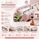 Gaveta Penteadeira - Divisórias Trilho Telescópico Ótima Organização Excelente para Espaços Pequenos