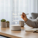 Abajur de Mesa Luminária Led 3D USB Lousa Tela para Escrever Decoração Presente Mães Pais Namorados