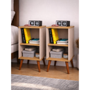 Kit 2 Mesa de Cabeceira ou Unitário para Quarto Charme Retrô Várias Cores Apoio de Cama Mesinha