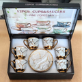 Xícara de café kit com 12 peças de Cerâmica em porcelana