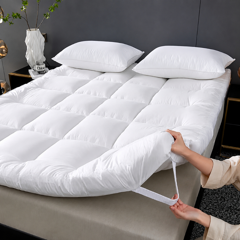 Pillow Top Protetor de Colchão 400 Fios Macio Super King Queen Casal Solteiro