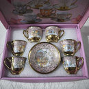 Xícara de café kit com 12 peças de Cerâmica em porcelana