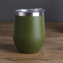 Novo Copo Ovo Cuia Térmica 350ml Em Inox Com Tampa Acrílica Envio Imediato