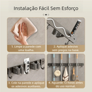 Promoção! Suporte Inox Multiuso de Parede - Gancho para Vassoura Rodo Pá