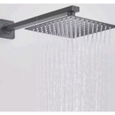 Chuveiro Ducha Preto Inox 304 Quadrado Reto/Articulado.