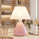 Abajur Luminária de Cerâmica Porcelana Gota Com Cúpula para Decoração Quarto Escritório Sala