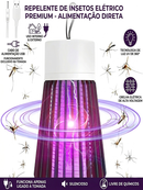 Luminária LED UV Anti Mosquito USB Para Insetos Portátil Recarregável Verde Cinza