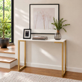 Aparador Industrial 90cm Mesa Buffet Sala Hall Entrada Pé Dourado Aço MDF Moderno 90x30x90