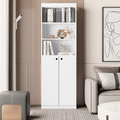 Estante Livreiro Com 5 Prateleiras e 2 Portas Gold Luxo