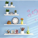 Kit 4 Prateleiras reta 30/40/50/60 nicho Branco Suporte decoração sala quarto banheiro escritório