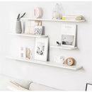 Kit 4 Prateleiras reta 30/40/50/60 nicho Branco Suporte decoração sala quarto banheiro escritório