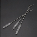 Kit 5 Peças Canudo Reto, Curvo e Escovinha Limpeza Inox
