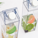 Garrafa De Acrílico Transparente Caixa Portátil Geladeira Leite Suco Bebidas Água 500ml ou1000ml