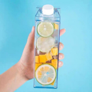 Garrafa De Acrílico Transparente Caixa Portátil Geladeira Leite Suco Bebidas Água 500ml ou1000ml