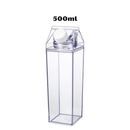 Garrafa De Acrílico Transparente Caixa Portátil Geladeira Leite Suco Bebidas Água 500ml ou1000ml