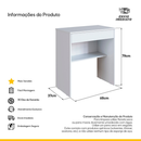 Escrivaninha Com Gaveta Computador Prateleira Quarto Home Office