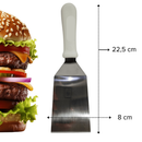 Kit Hamburgueria Completo Modelador de Hambúrguer Molde Ovo Espátulas Curva Reta Inox Tampa Abafador