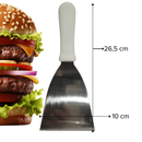 Kit Hamburgueria Completo Modelador de Hambúrguer Molde Ovo Espátulas Curva Reta Inox Tampa Abafador