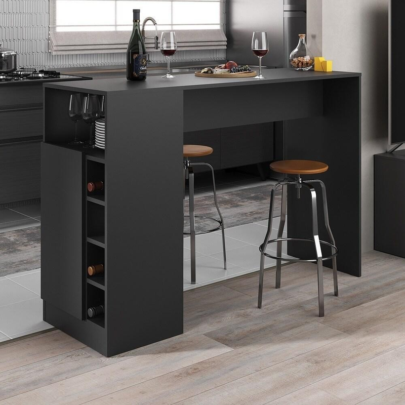 Bancada Balcão/Mesa Ilha de Cozinha Gourmet com Adega e 1 Porta Multimóveis