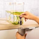 Reservatório Dispenser Geladeira para Água Garrafa 5,85 L Tampa Branca Plasútil