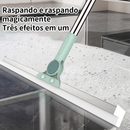 Rodo de Silicone Para Limpeza Banheiro Vassoura Mágica Rodo Tira Pelo Limpa Vidro Seca Bem Silicone Vassoura Piso Vidros